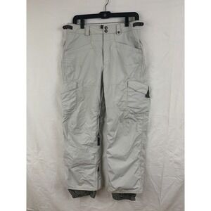 Burton Snowboarding Snow Ski Pants Women's Size Small Off-White Adjustable Waist